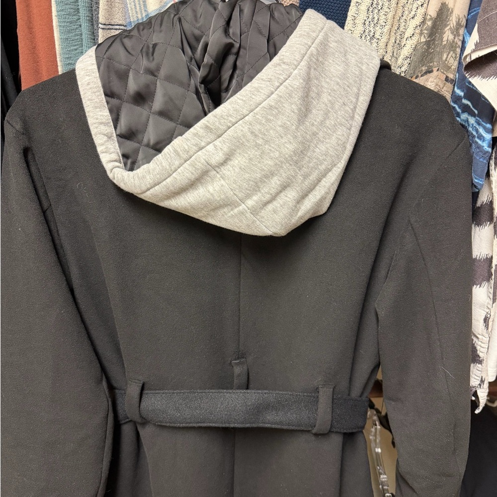 Cinq a Sept vander hooded longline coat - Picture 13 of 14